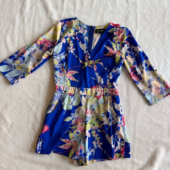 Yumi Kim Blue Floral Romper Size S - Picture 4 of 13